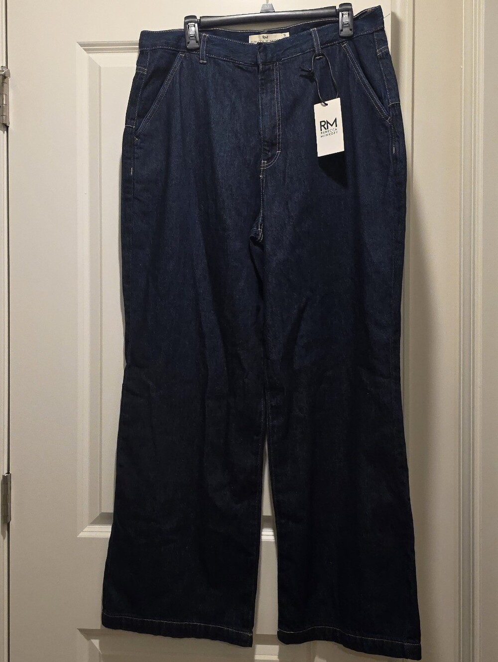 Rebecca Minkoff Wideleg Jeans Dark Wash Womens 16 NWT Classic Boho Chic